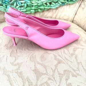 🎀HP 2X🎀 NIB Christian Louboutin Sporty Slingback Pumps w Red Sole 38.5 M NEW 🎀